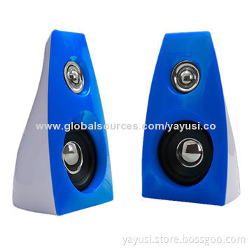 3W x 2 Unique-shaped USB Speakers for Computers, 50-18,000Hz Frequency Response